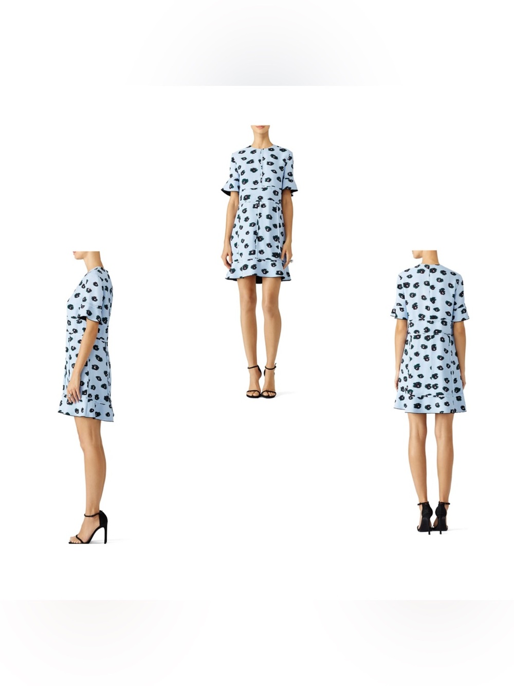 Blue Abstract Printed Dress